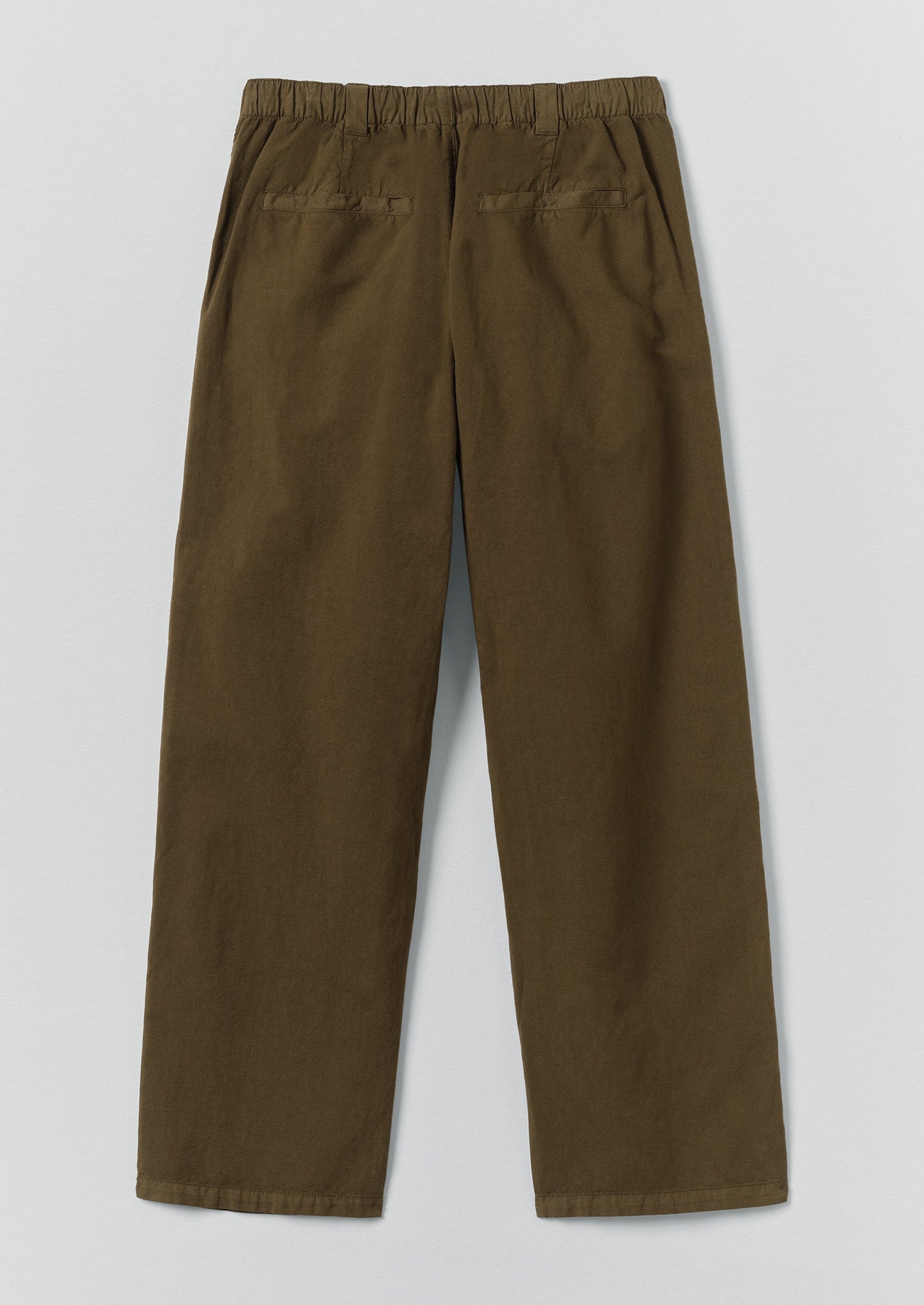 Rory Elasticated Cotton Linen Trousers | Bronze Green