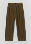 Rory Elasticated Cotton Linen Trousers | Bronze Green