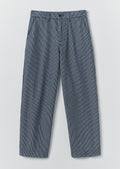 Jude Stripe Wide Leg Denim Trousers | Ecru/Indigo