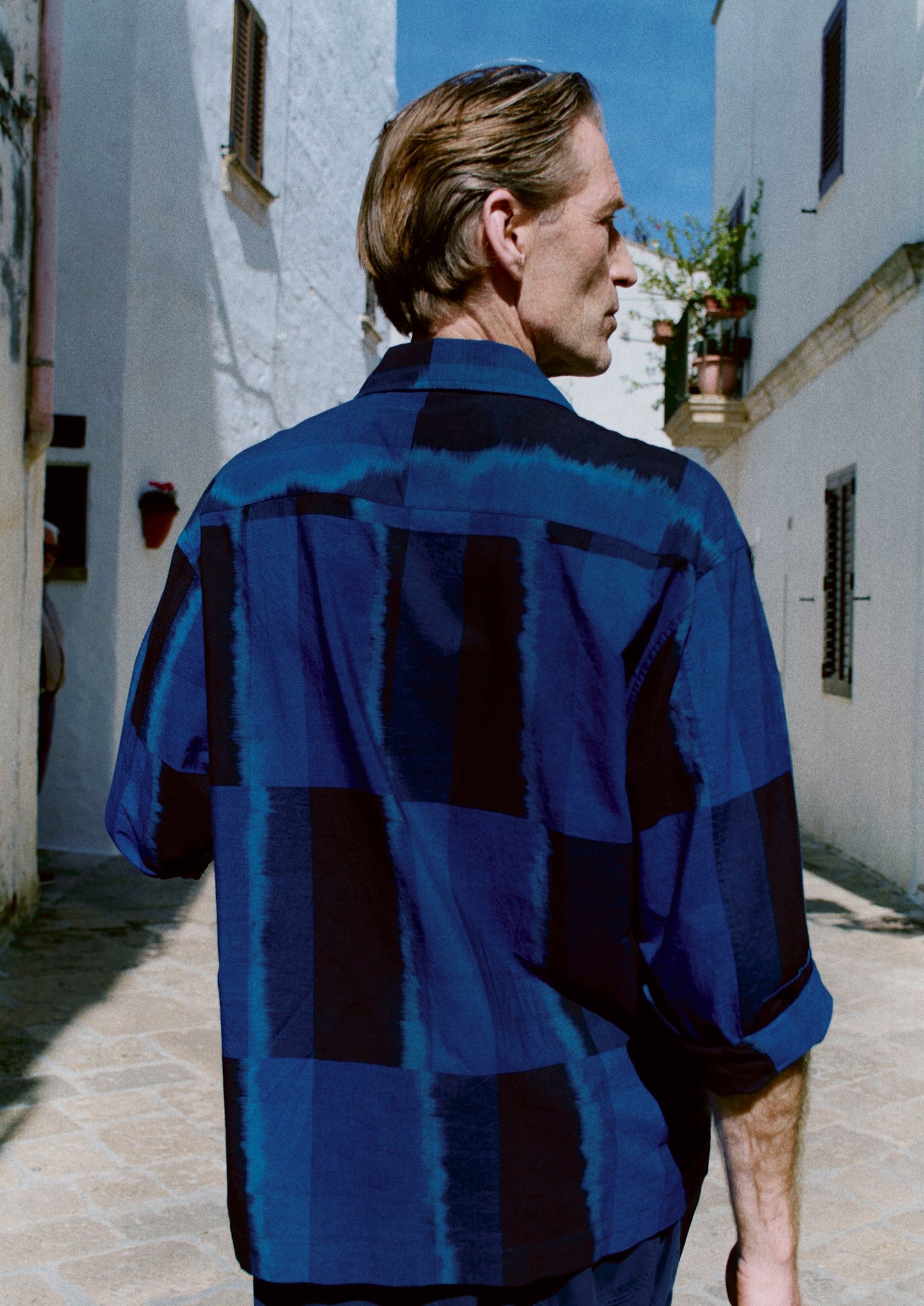 Sobremesa Cotton Ikat Shirt | Bright Blue