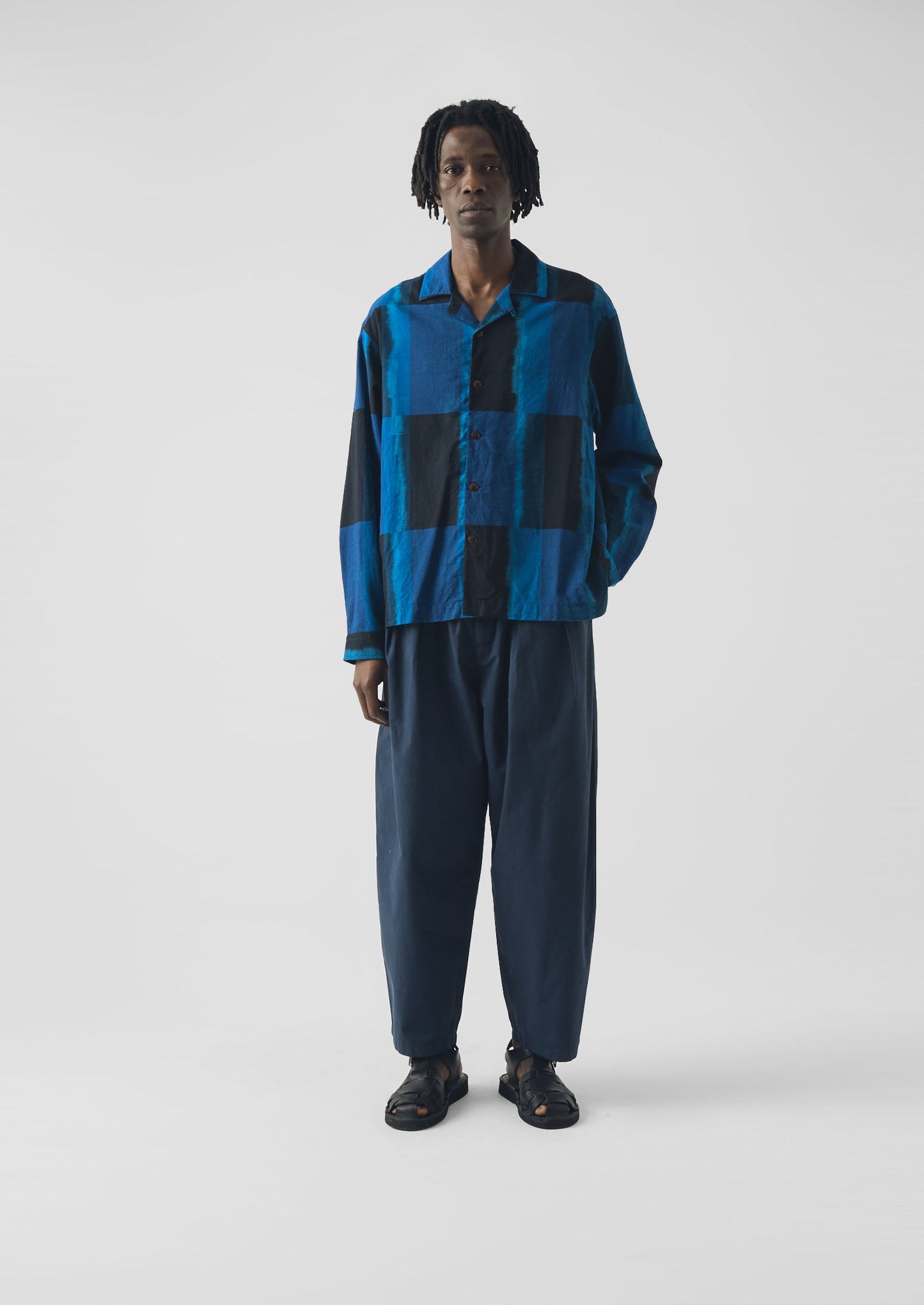 Sobremesa Cotton Ikat Shirt | Bright Blue