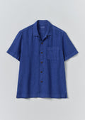 Linen Short Sleeve Shirt | Carmine Blue