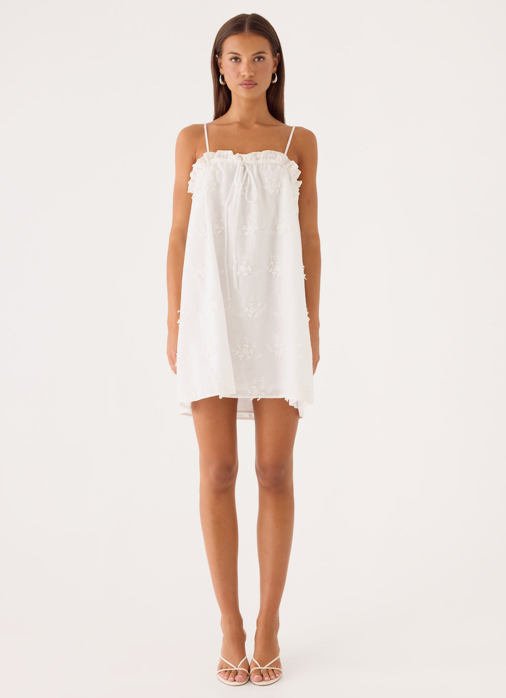 Mianna Cotton Mini Dress - White