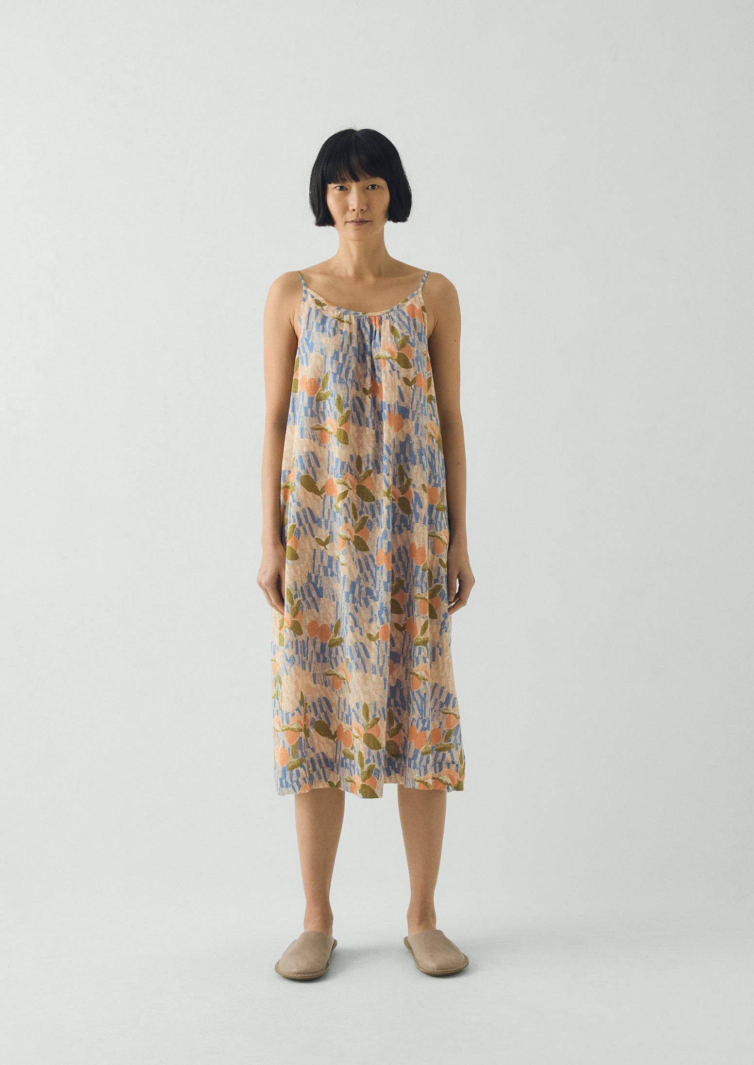 Picnic Print Cotton Nightdress | Ecru/Multi