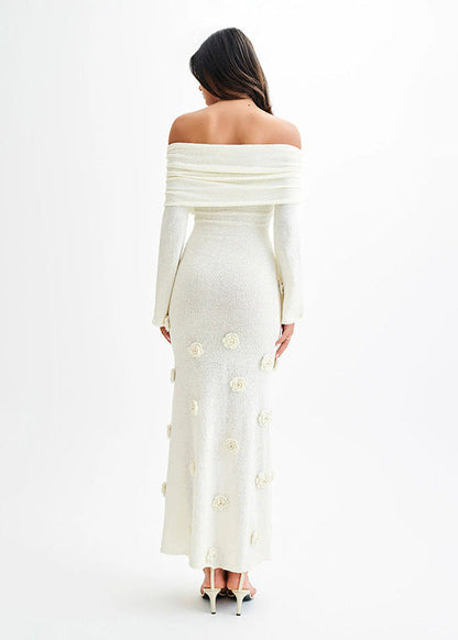 Livette - Shoulder Knit Maxi Dress