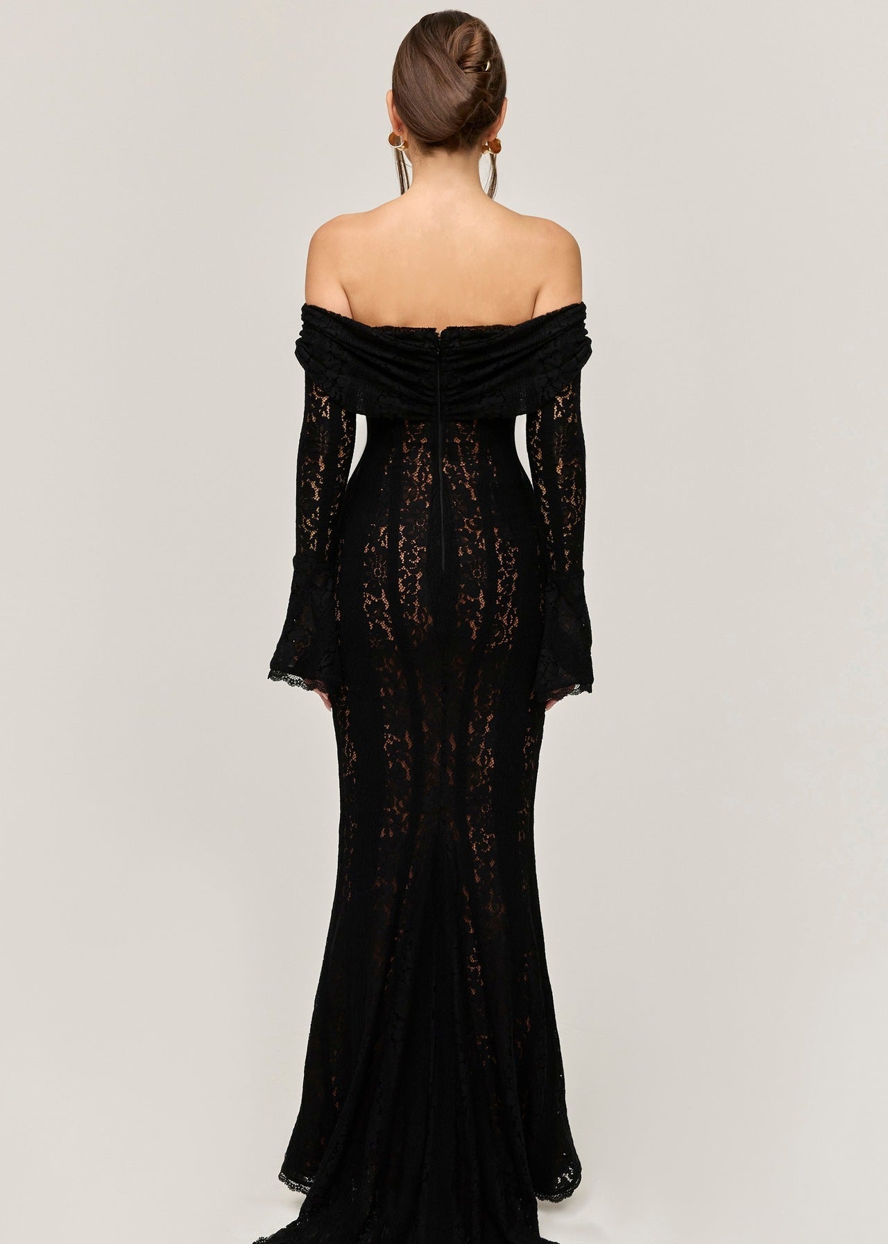 Livette - Vintage Off Shoulder Maxi Dress