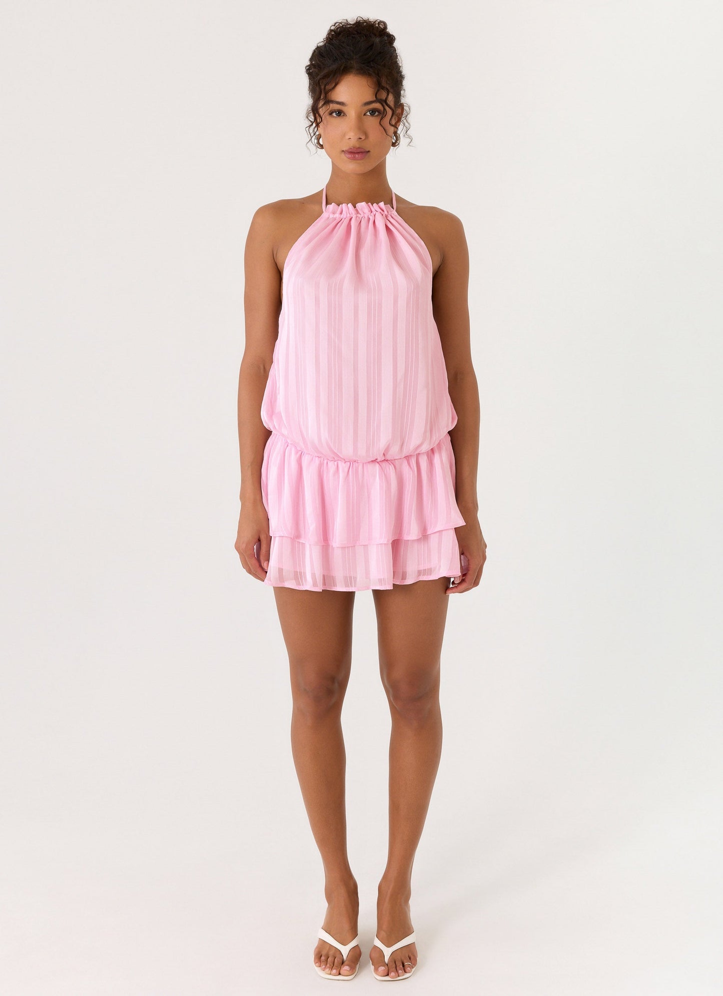 Parade Halter Mini Dress - Pink