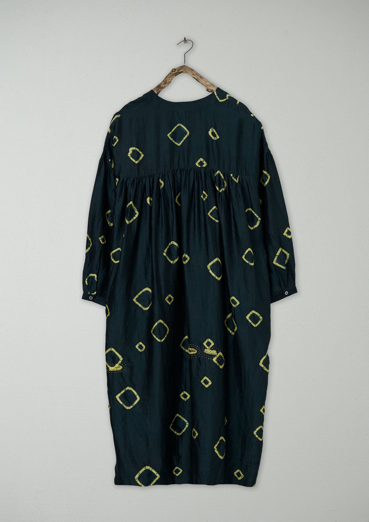 Renewed Hand Shibori Silk Dress XS (115) | Multi