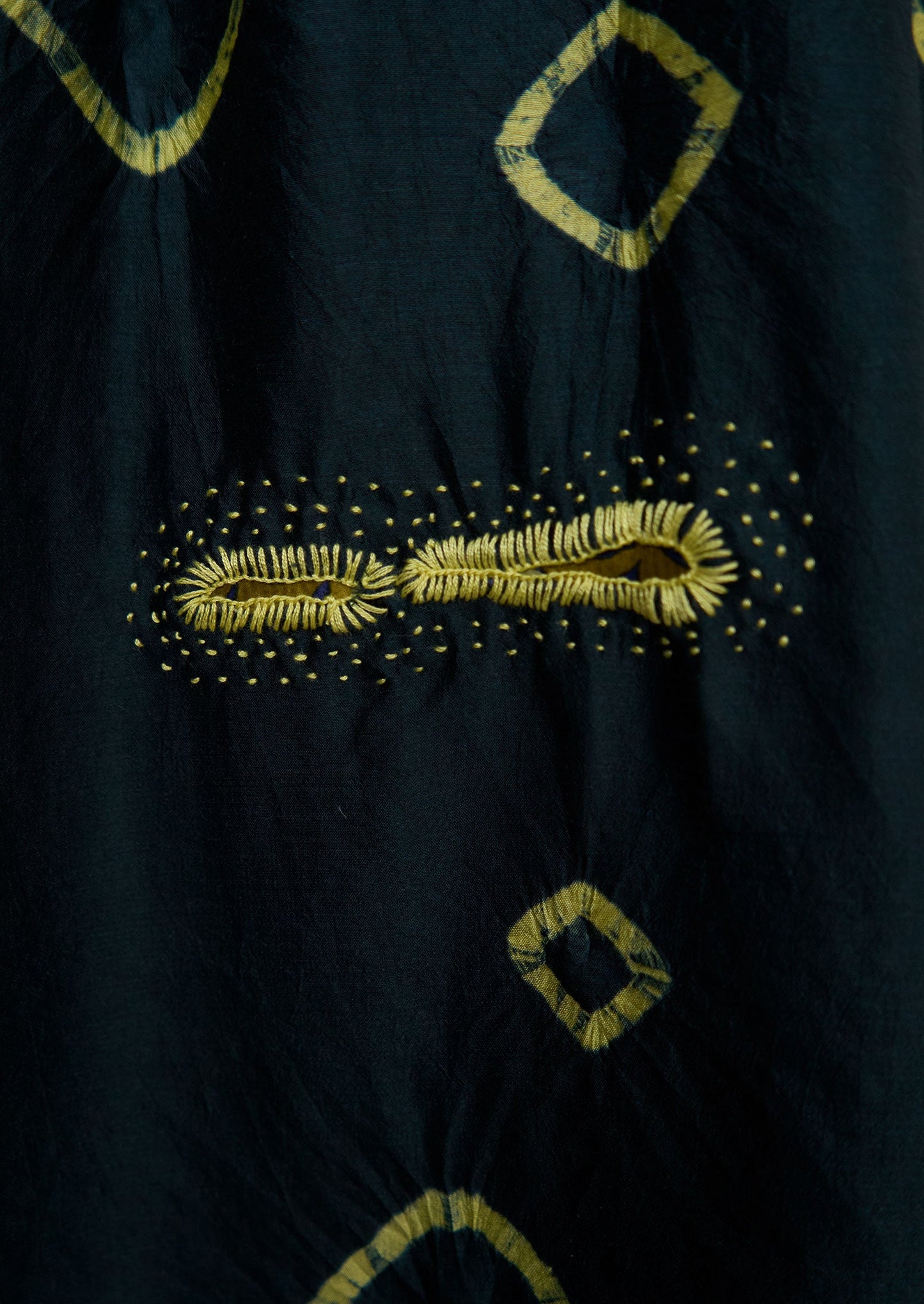 Renewed Hand Shibori Silk Dress XS (115) | Multi