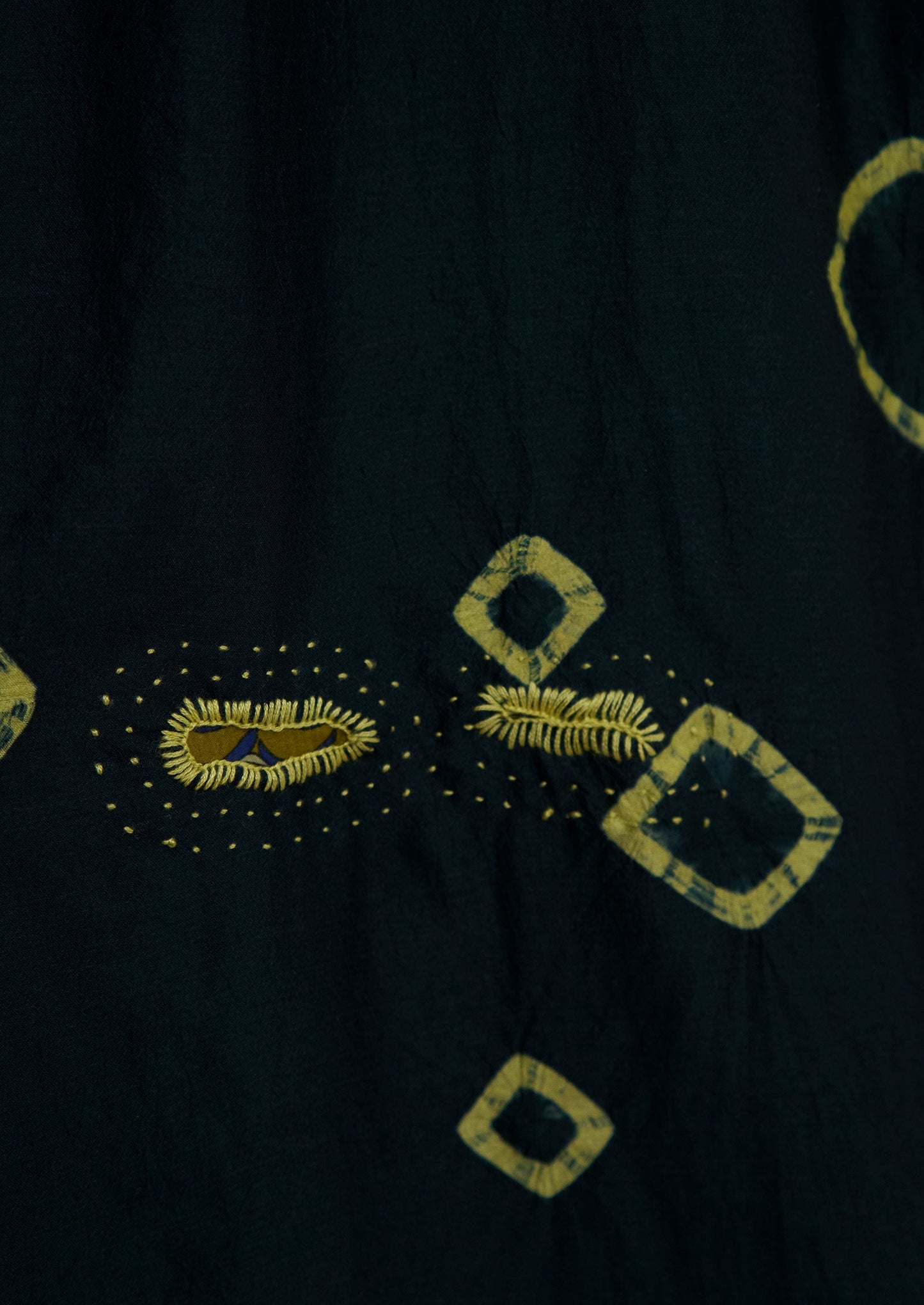 Renewed Hand Shibori Silk Dress XS (115) | Multi