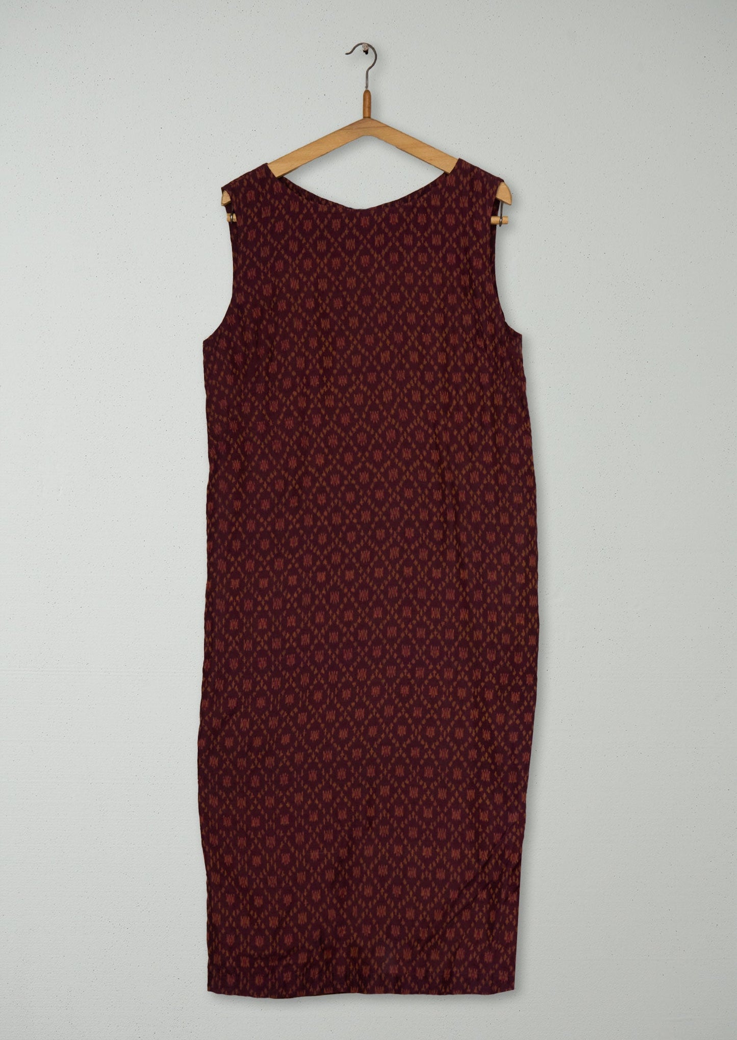 Reworn Ikat Colum Dress Size 14 (1851) | Multi