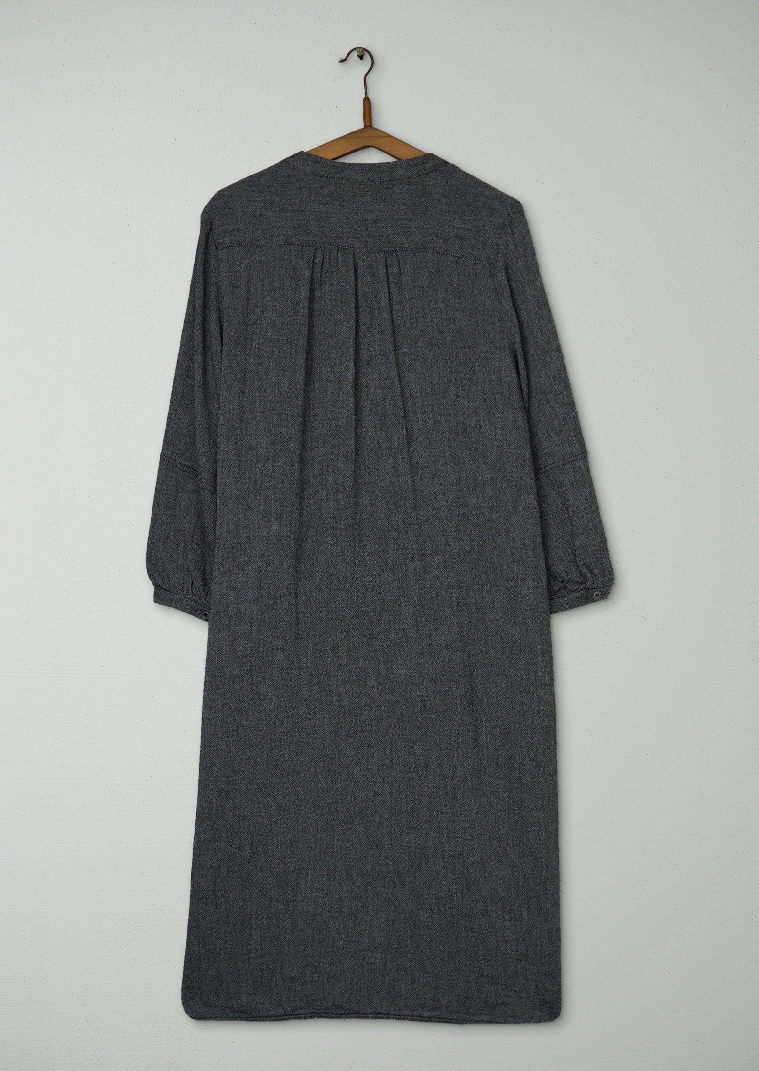 Reworn Emma Shirt Dress Size 12 (1869) | Charcoal
