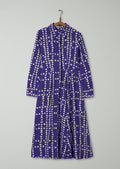 Reworn Spot Silk Dress Size 6 (1426) | Violet