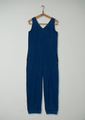 Reworn V Neck Cotton Jumpsuit Size XXS (1272) | Washed Indigo