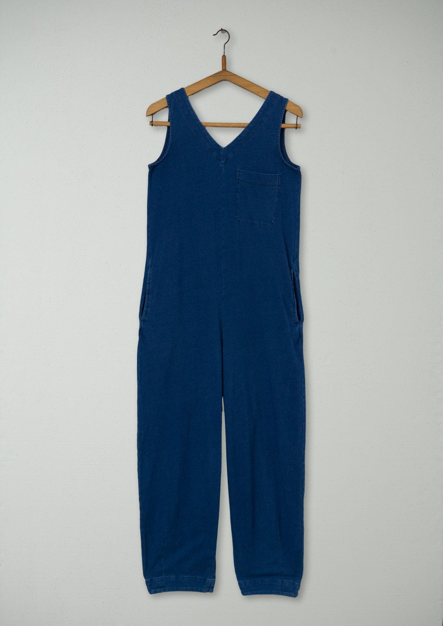 Reworn V Neck Cotton Jumpsuit Size XXS (1272) | Washed Indigo