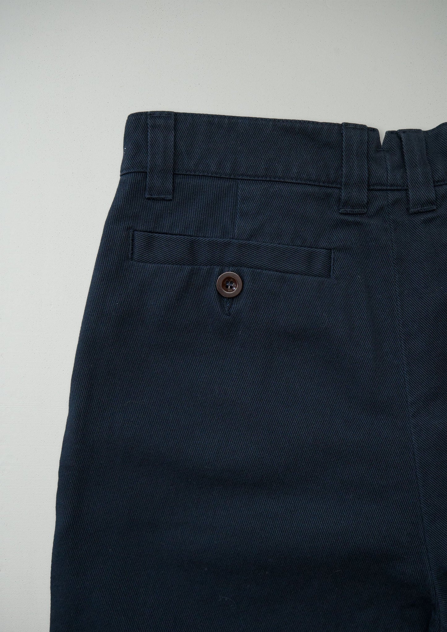 Reworn Men's Cotton Single Pleat Trousers Size S (077) | Navy