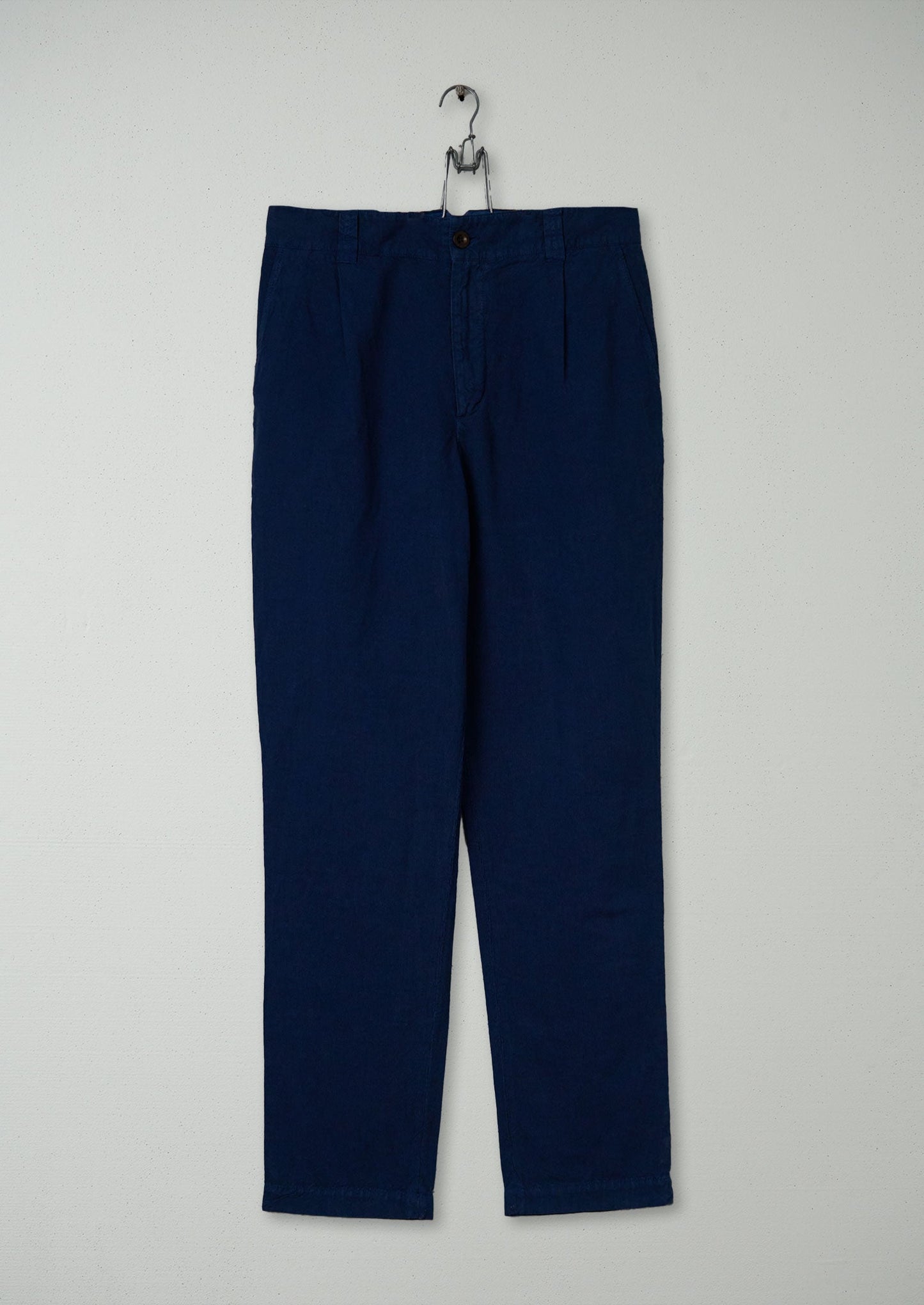Reworn Pleat Trousers Size S (084) | Navy