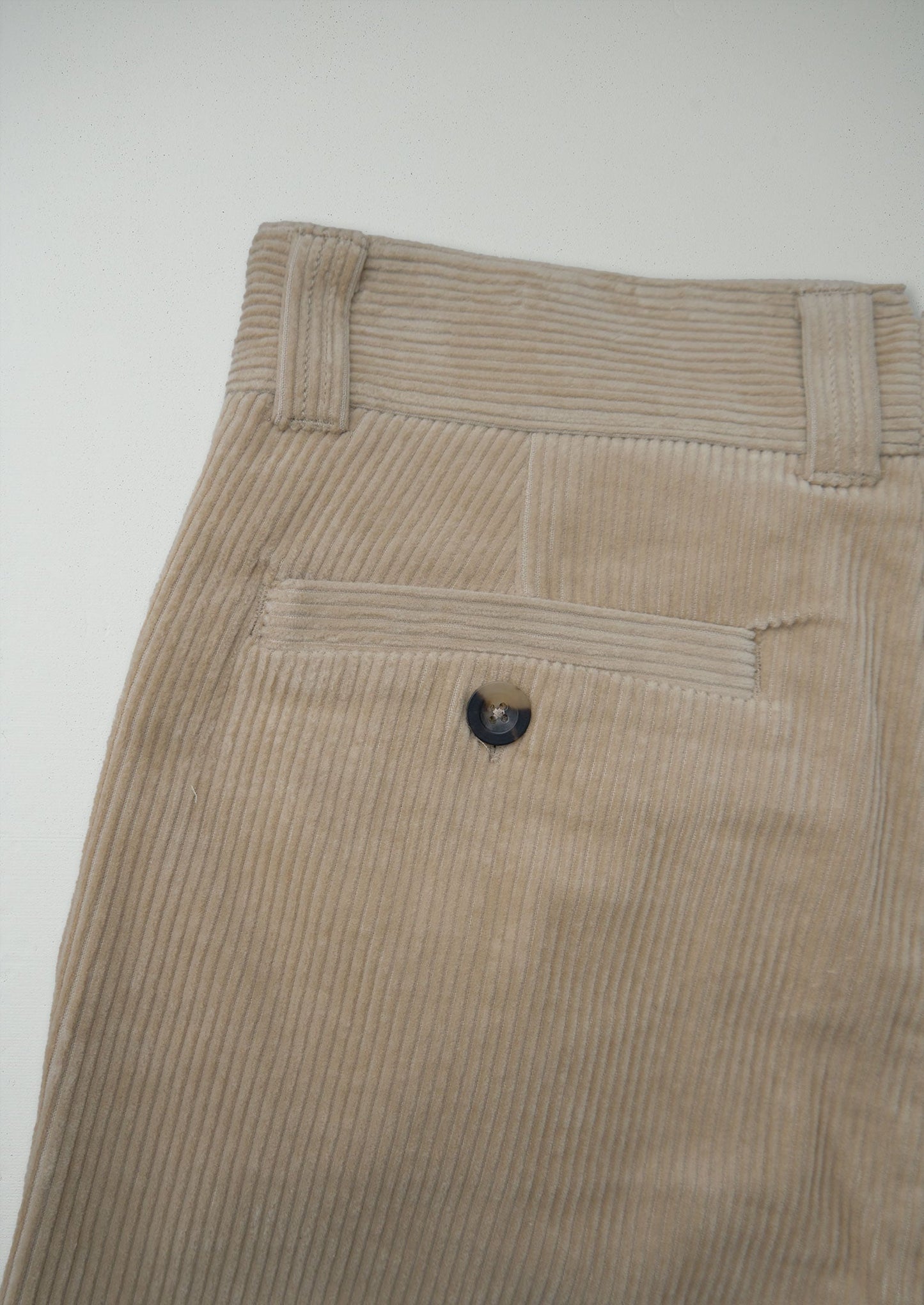 Reworn Mens Organic Cord Tapered Trousers Size 30 (075) | Taupe