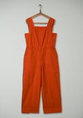 Reworn Cotton Linen Jumpsuit Size 6 (1287) | Spice
