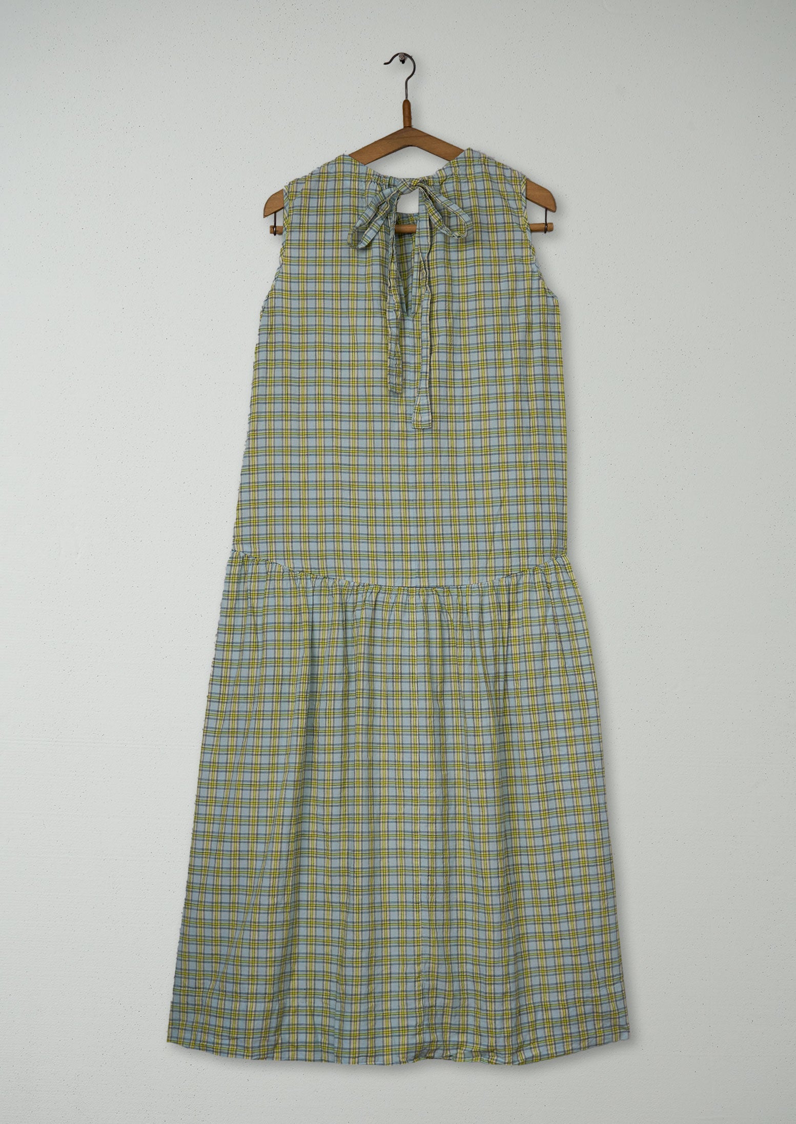 Reworn Elm Check Dress Size 6 (1710) | Ciel Blue