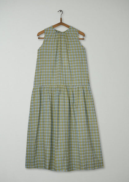 Reworn Elm Check Dress Size 6 (1710) | Ciel Blue