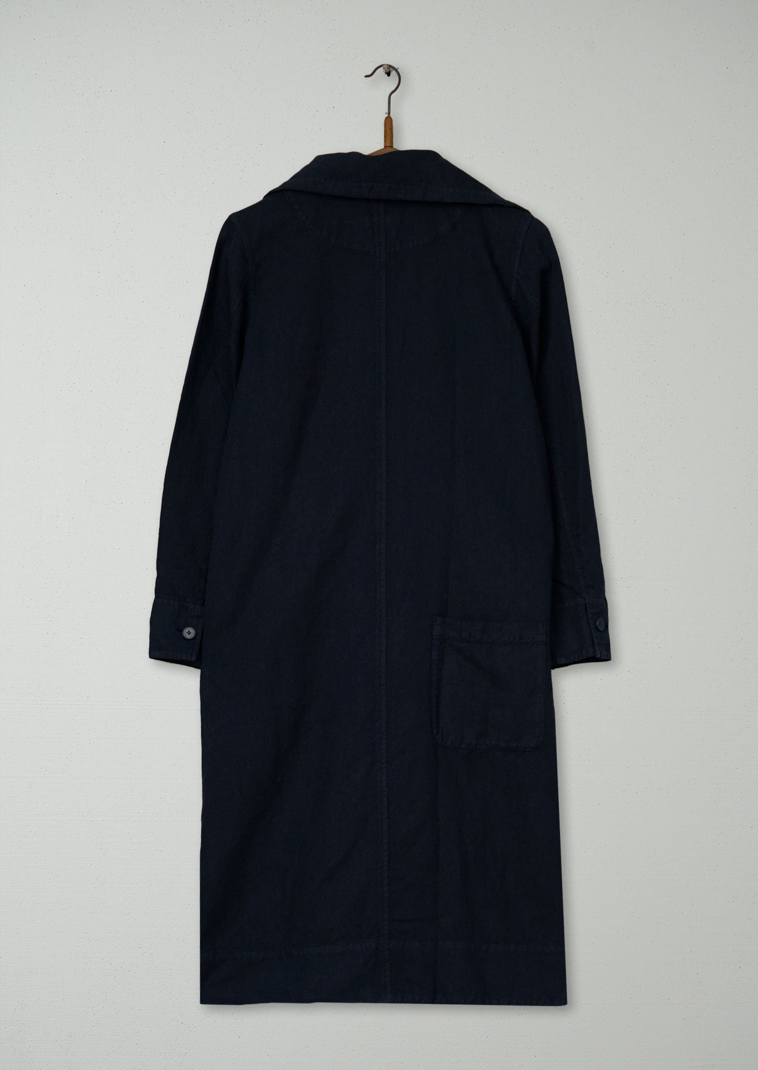 Reworn Drawstring Collar Dress Size S (1830) | Slate