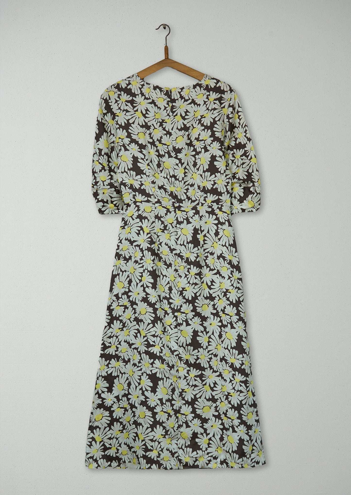 Reworn Rounded Sleeve Painted Daisy Dress Size 8 (1857) | Multi
