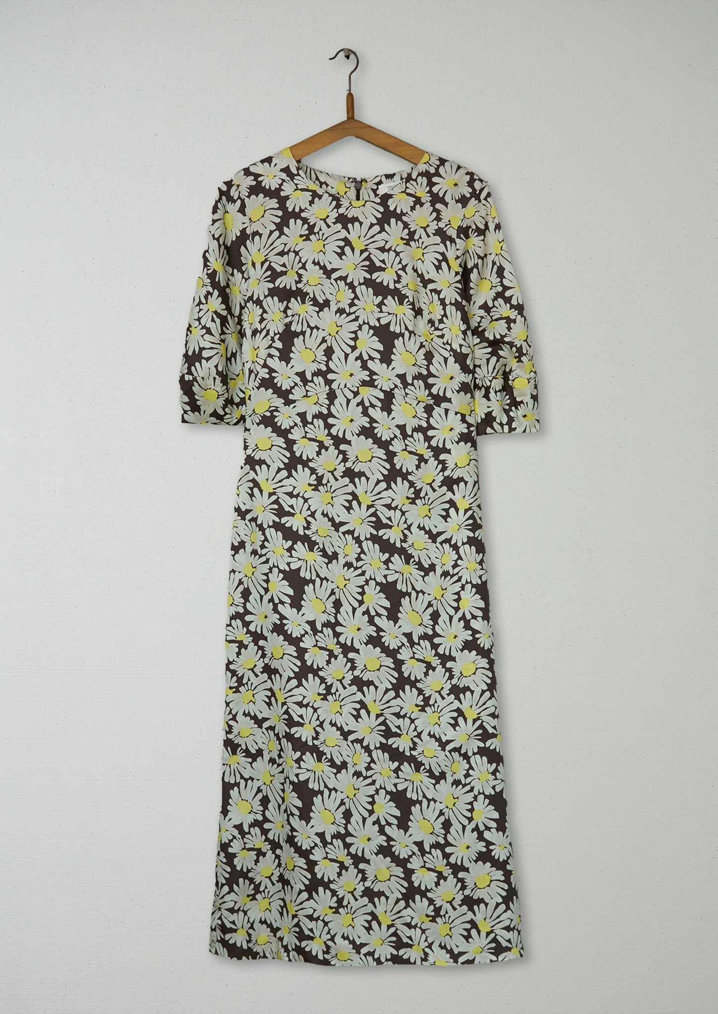 Reworn Rounded Sleeve Painted Daisy Dress Size 8 (1857) | Multi