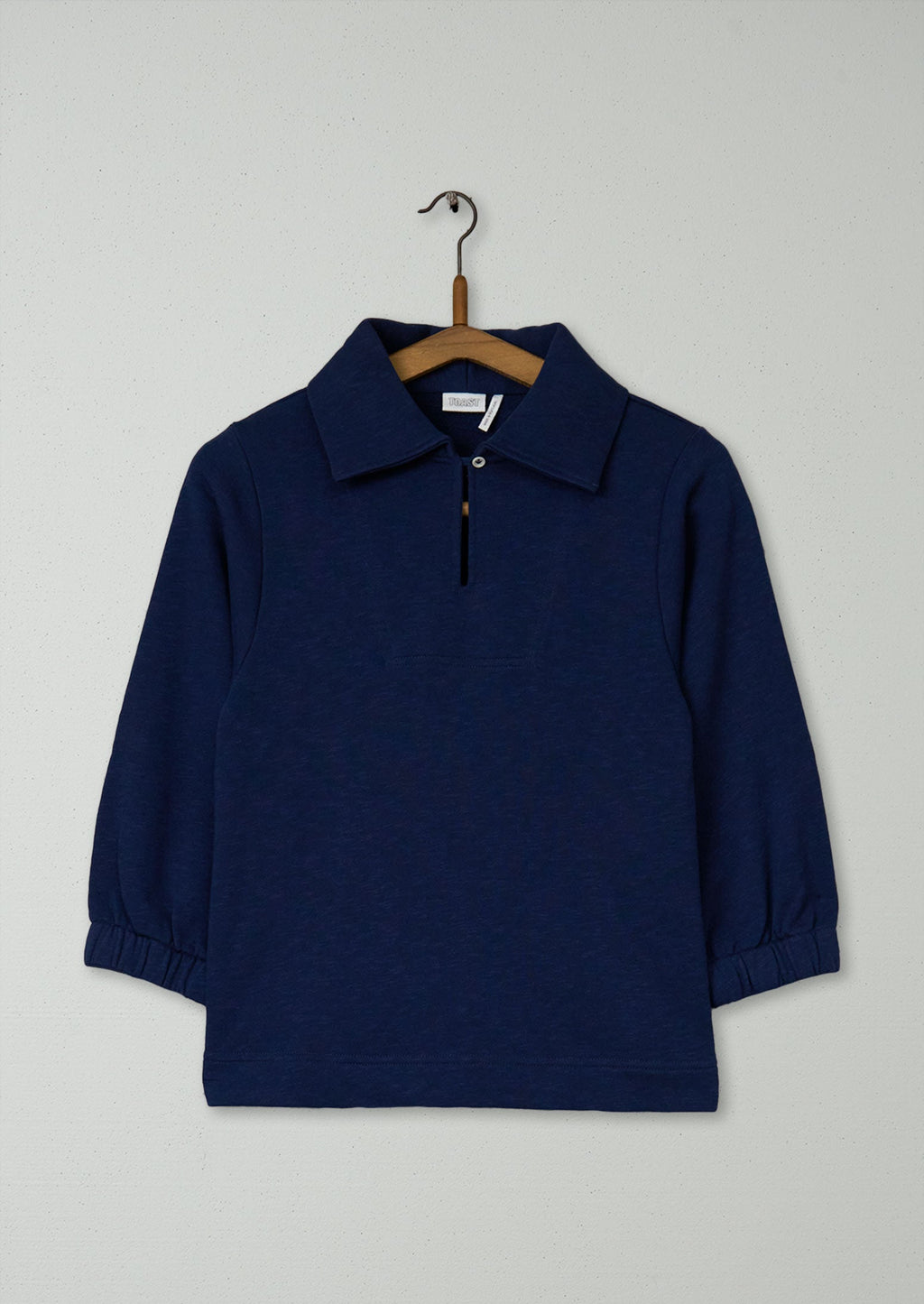 Reworn Loop Back Cotton Sweatshirt Size XXS (104) | Navy
