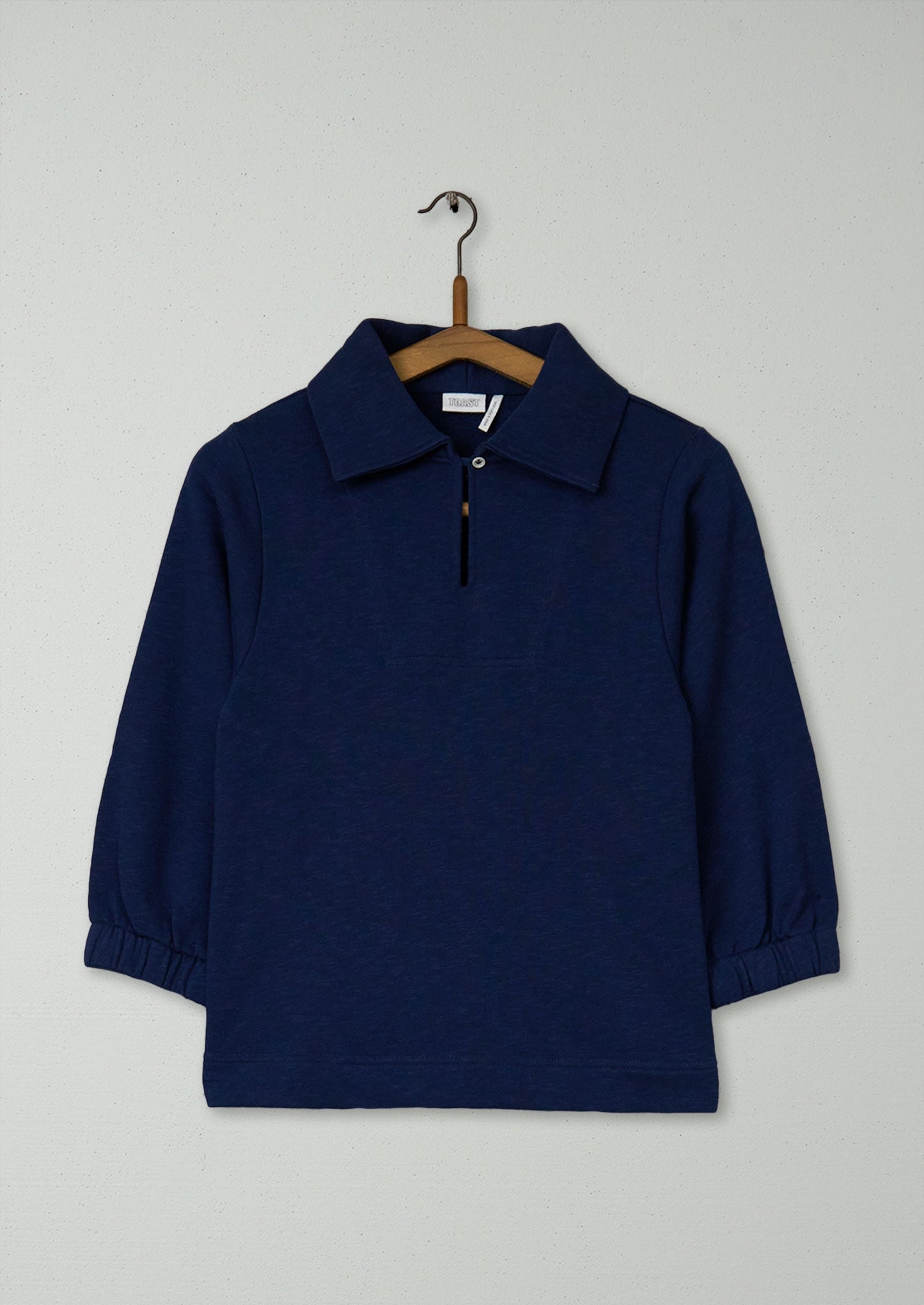 Reworn Loop Back Cotton Sweatshirt Size XXS (104) | Navy