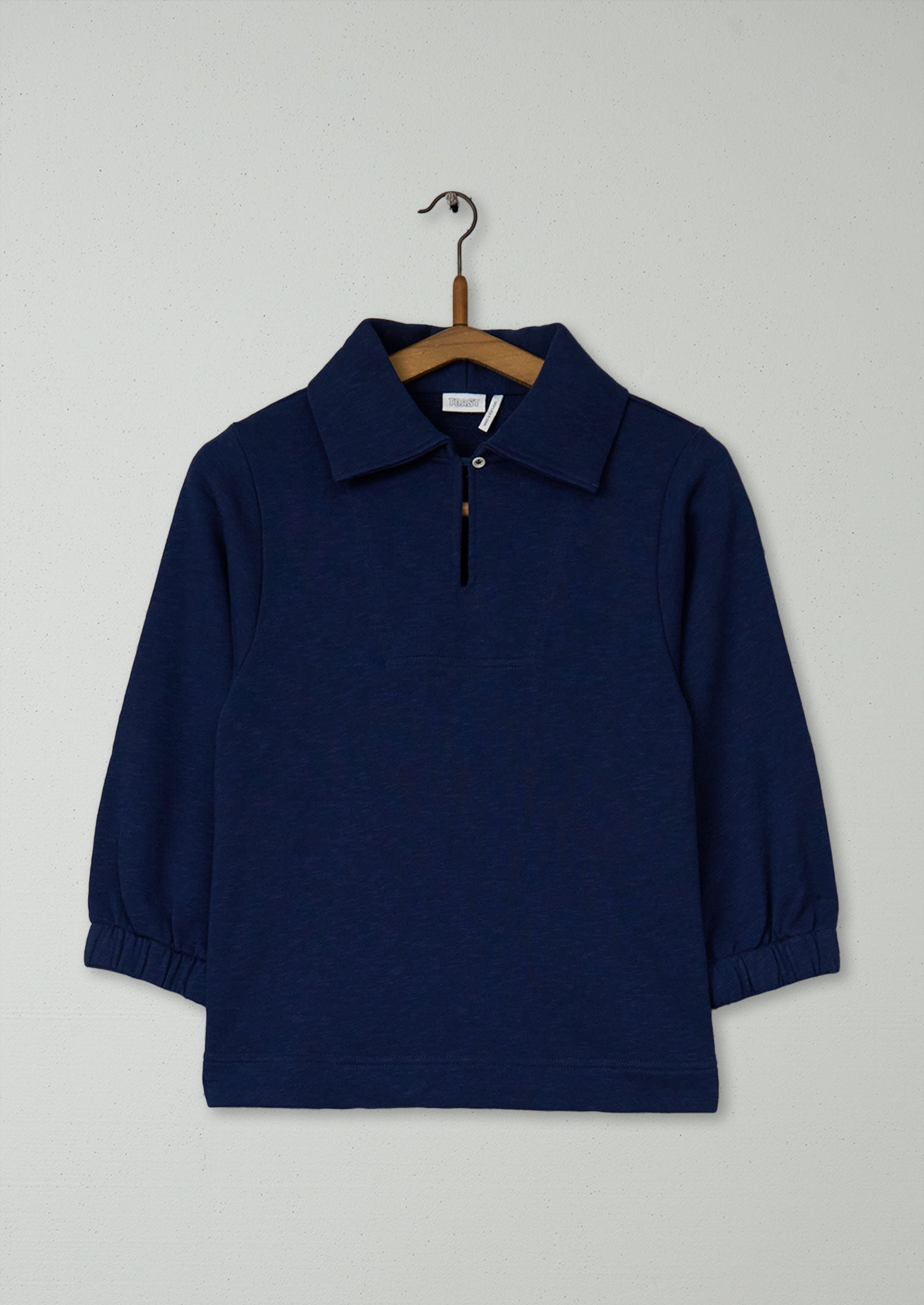 Reworn Loop Back Cotton Sweatshirt Size XXS (104) | Navy