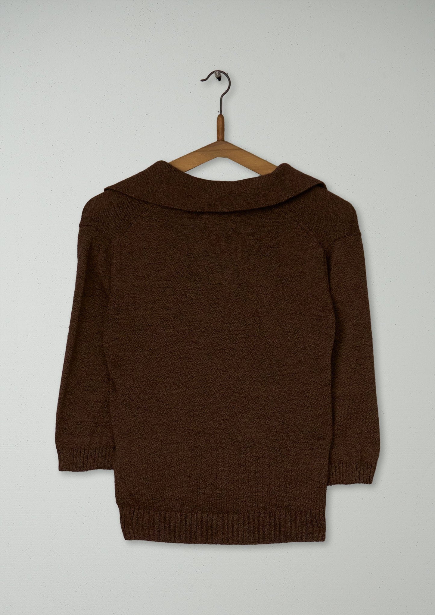 Reworn Half Sleeve Sweater Size XS (490) | Pecan