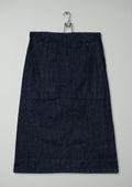 Reworn Patch Pocket Indigo Denim Skirt Size 18 (317) | Indigo