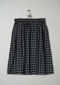 Reworn Check Cotton Wool Skirt Size M (296) | Multi