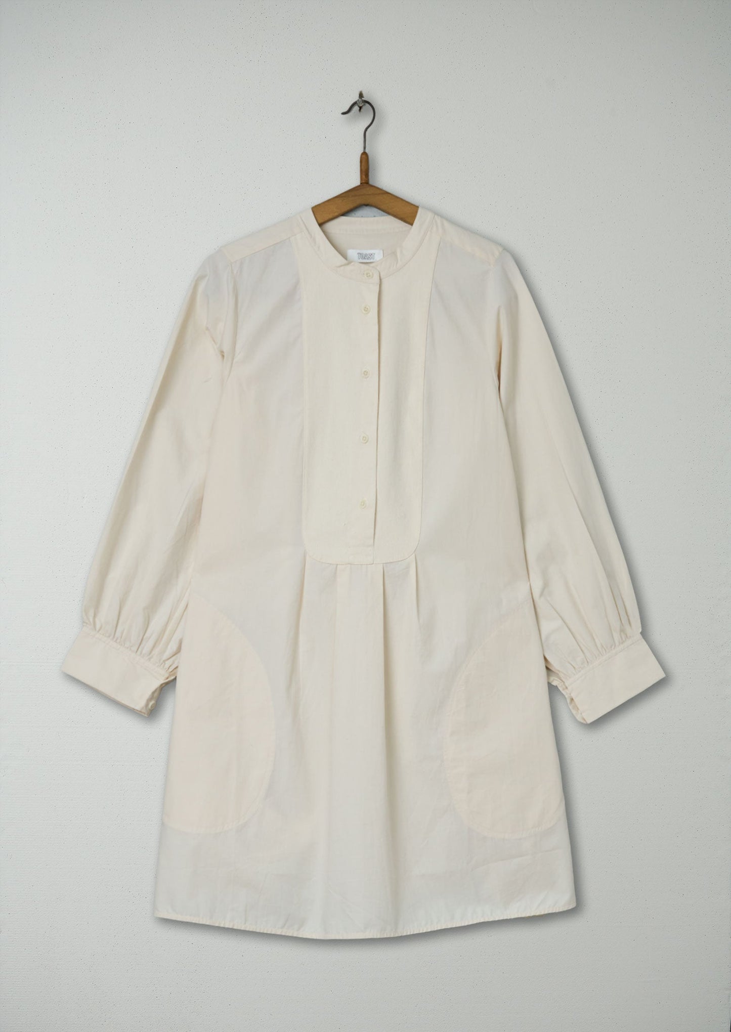 Reworn Cotton Long Shirt Size 6 (934) | Ecru