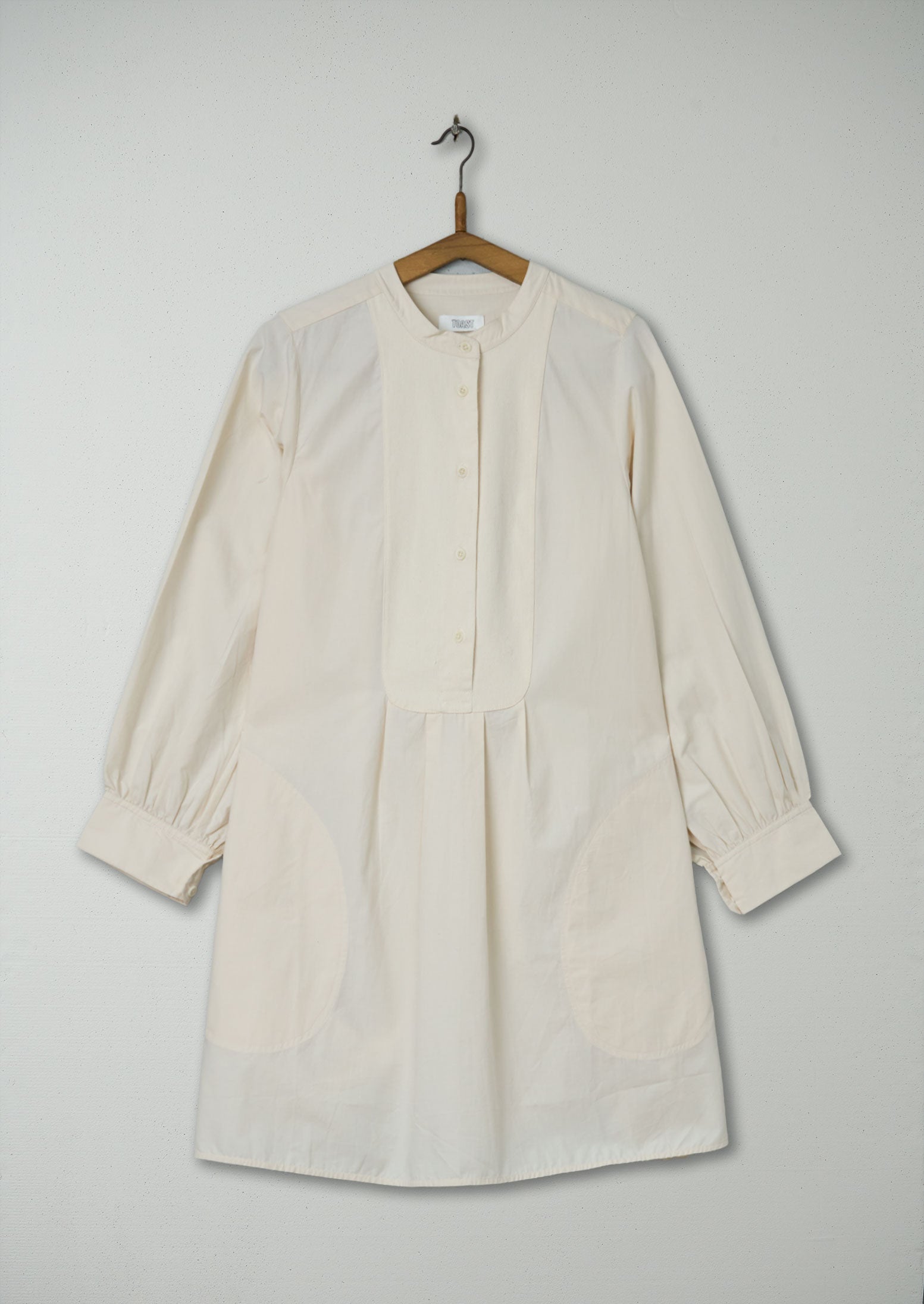 Reworn Cotton Long Shirt Size 6 (934) | Ecru