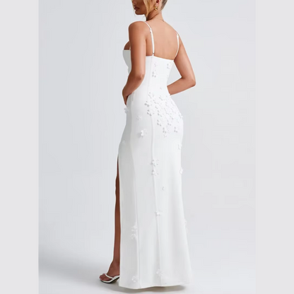 Livette - Flower Spaghetti Maxi Dress