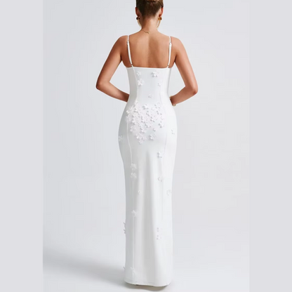 Livette - Flower Spaghetti Maxi Dress