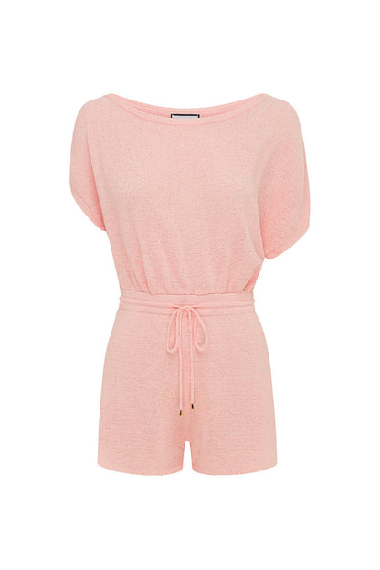 Miami Knit Romper - Baby Pink