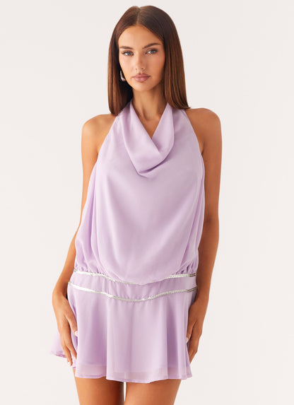 Time Will Tell Sequin Mini Dress - Lavender
