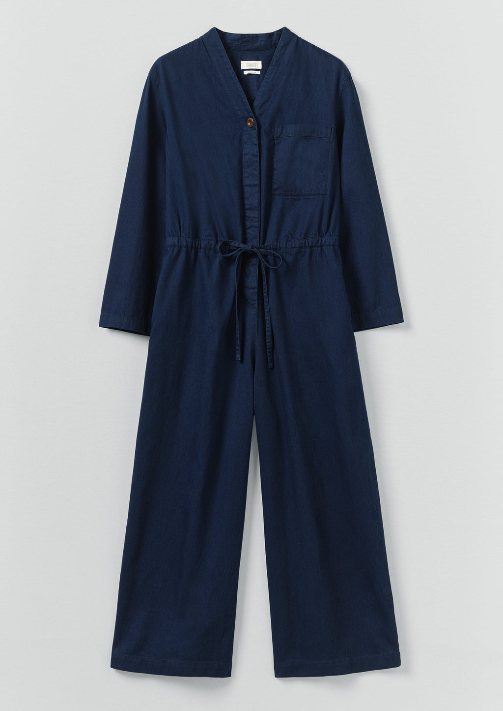 Indigo Cotton Twill Jumpsuit | Indigo