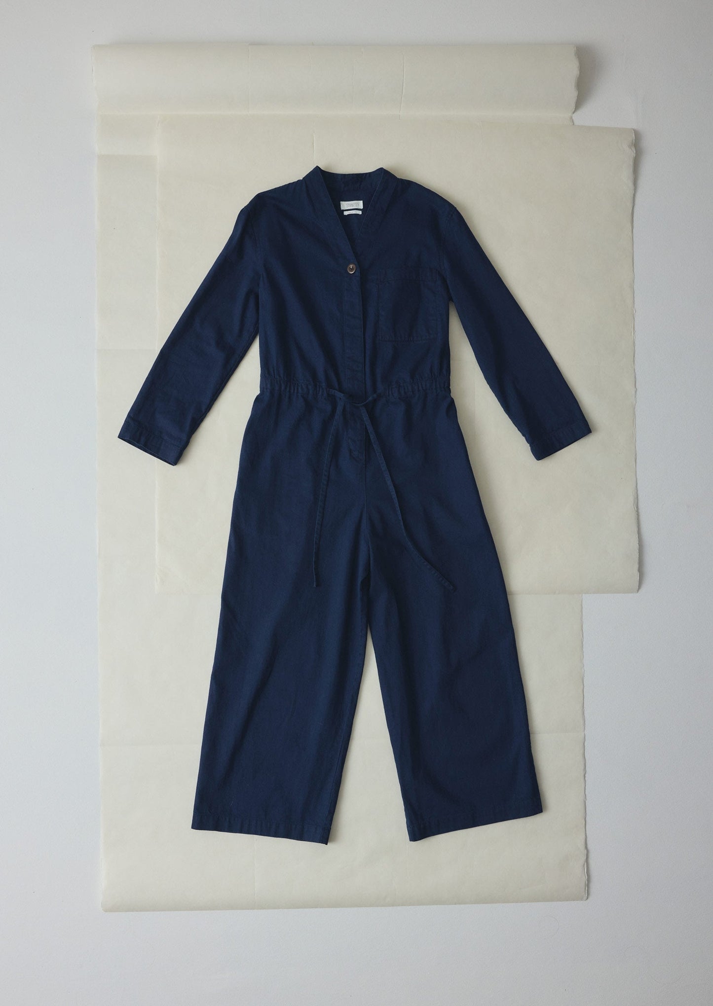 Indigo Cotton Twill Jumpsuit | Indigo