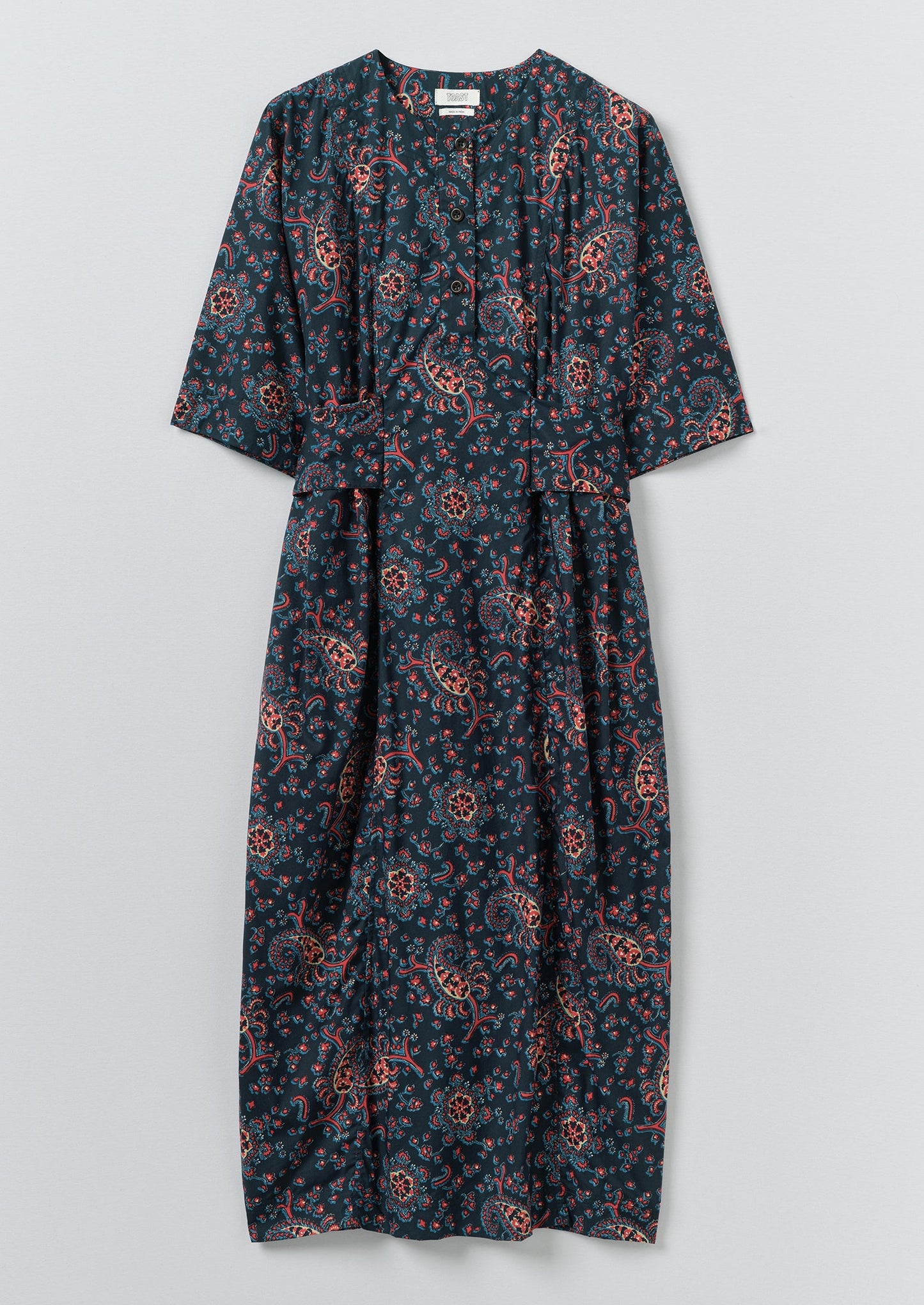 Provencal Paisley Print Cotton Poplin Dress | Provencal Blue