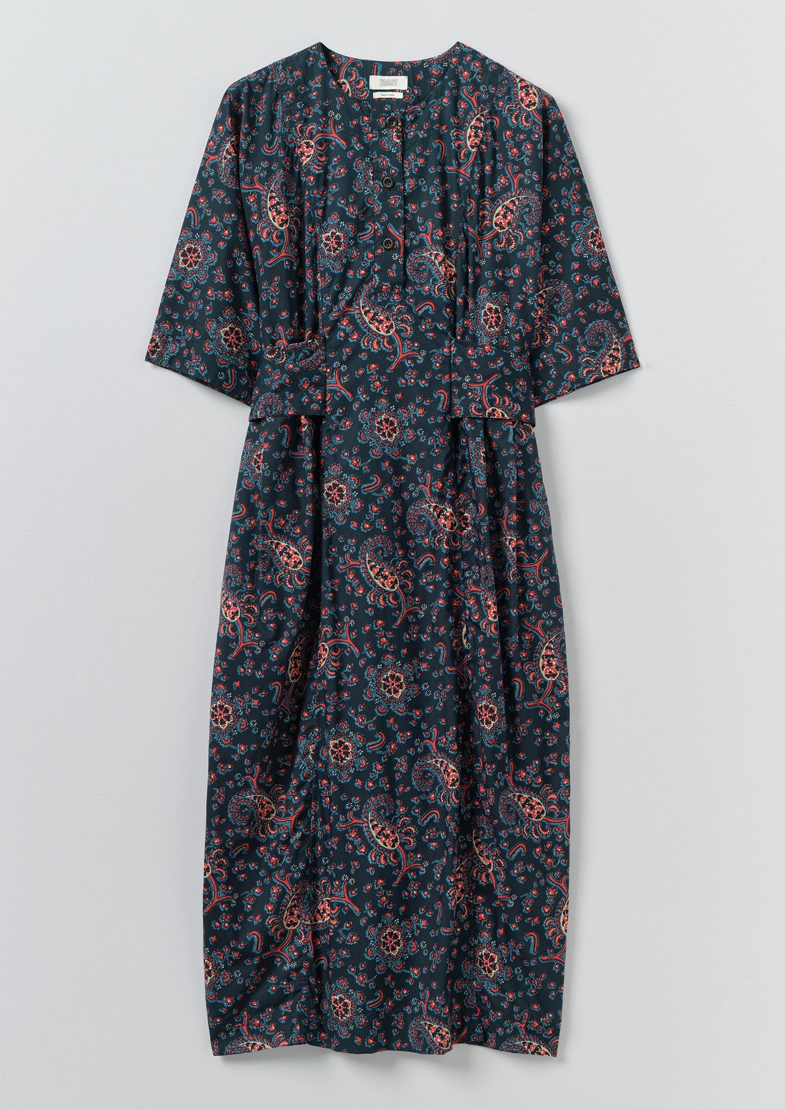 Provencal Paisley Print Cotton Poplin Dress | Provencal Blue