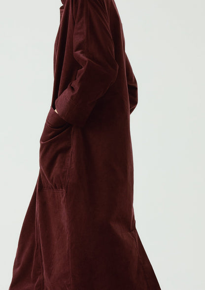 Organic Cord Tunic Dress | Beetroot