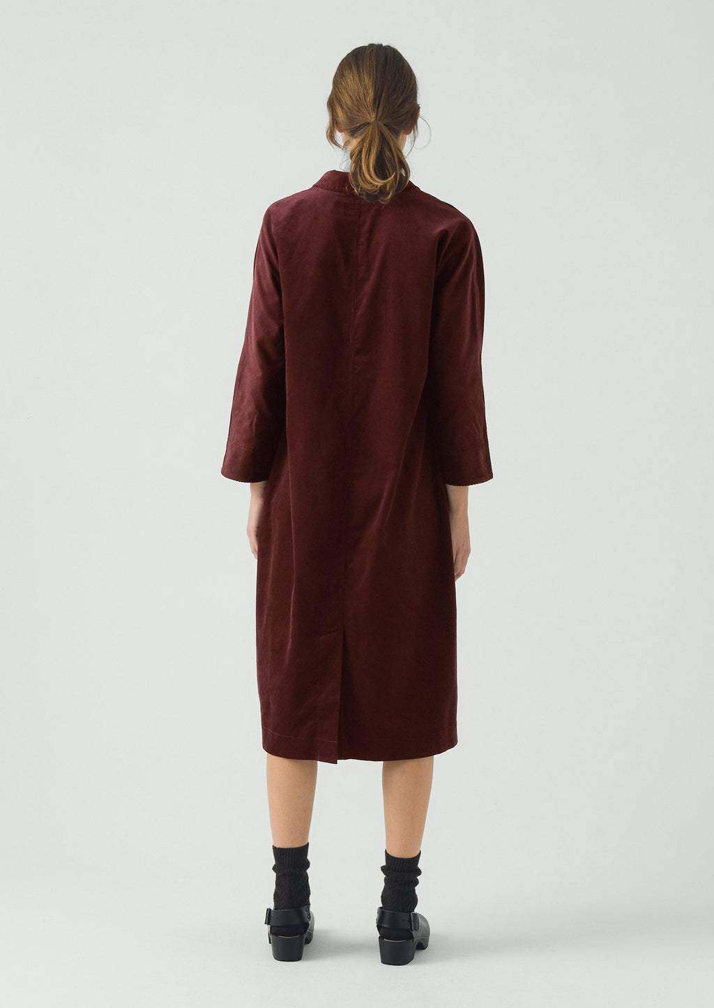 Organic Cord Tunic Dress | Beetroot