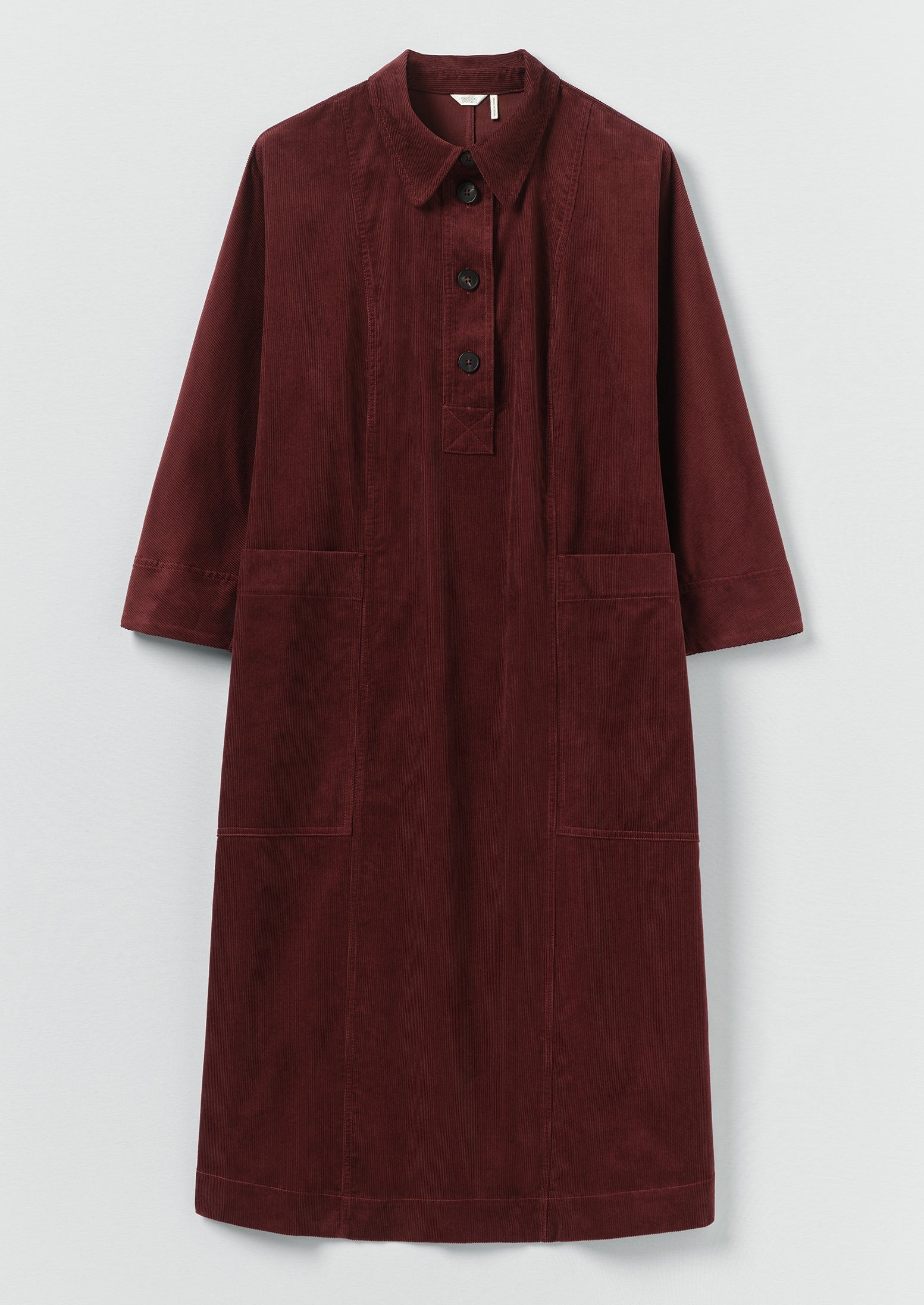Organic Cord Tunic Dress | Beetroot