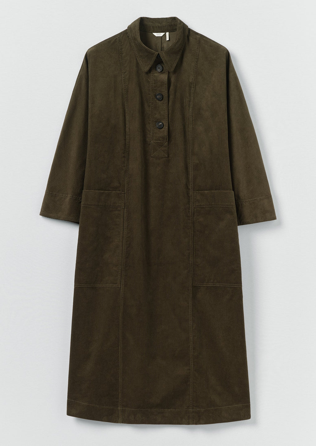 Organic Cord Tunic Dress | Tent Green
