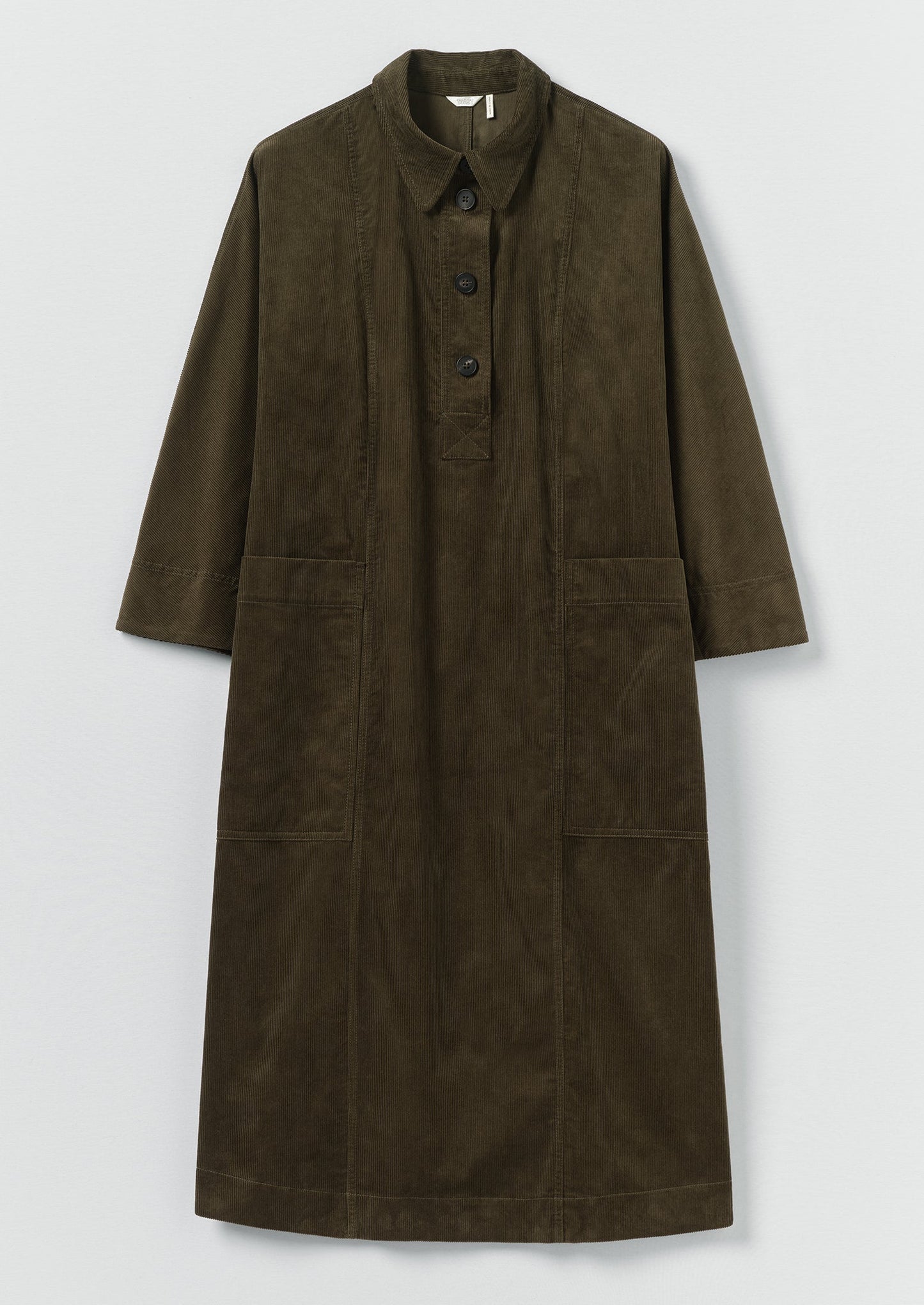 Organic Cord Tunic Dress | Tent Green
