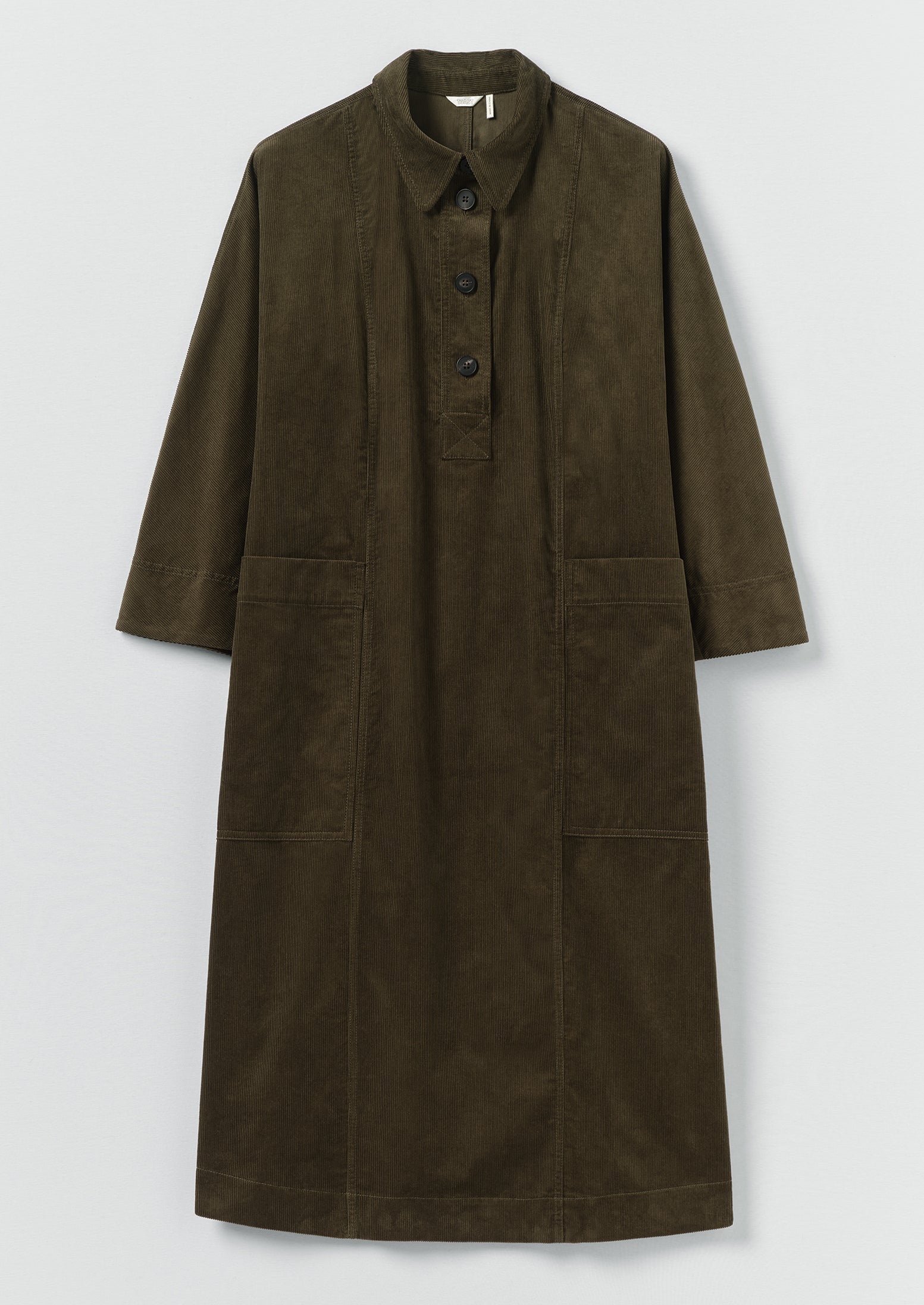 Organic Cord Tunic Dress | Tent Green